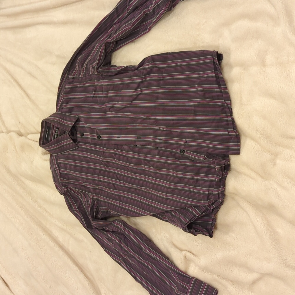 Express Modern Fit Stretch Cotton Button Down